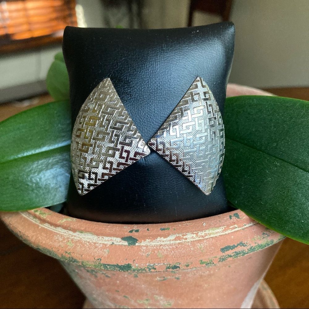 Signed Trifari Vintage Silver-Tone Earrings